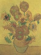 Vincent Van Gogh Still life Vase with Fourteen Sunflowers (nn04) Sweden oil painting reproduction